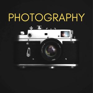 Black Yellow Minimalist Professional Photographer Poster